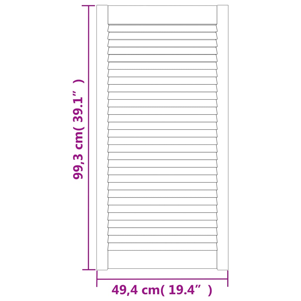 Vrata za ormarić rešetkasti dizajn 2 kom 99,3x49,4 cm borovina