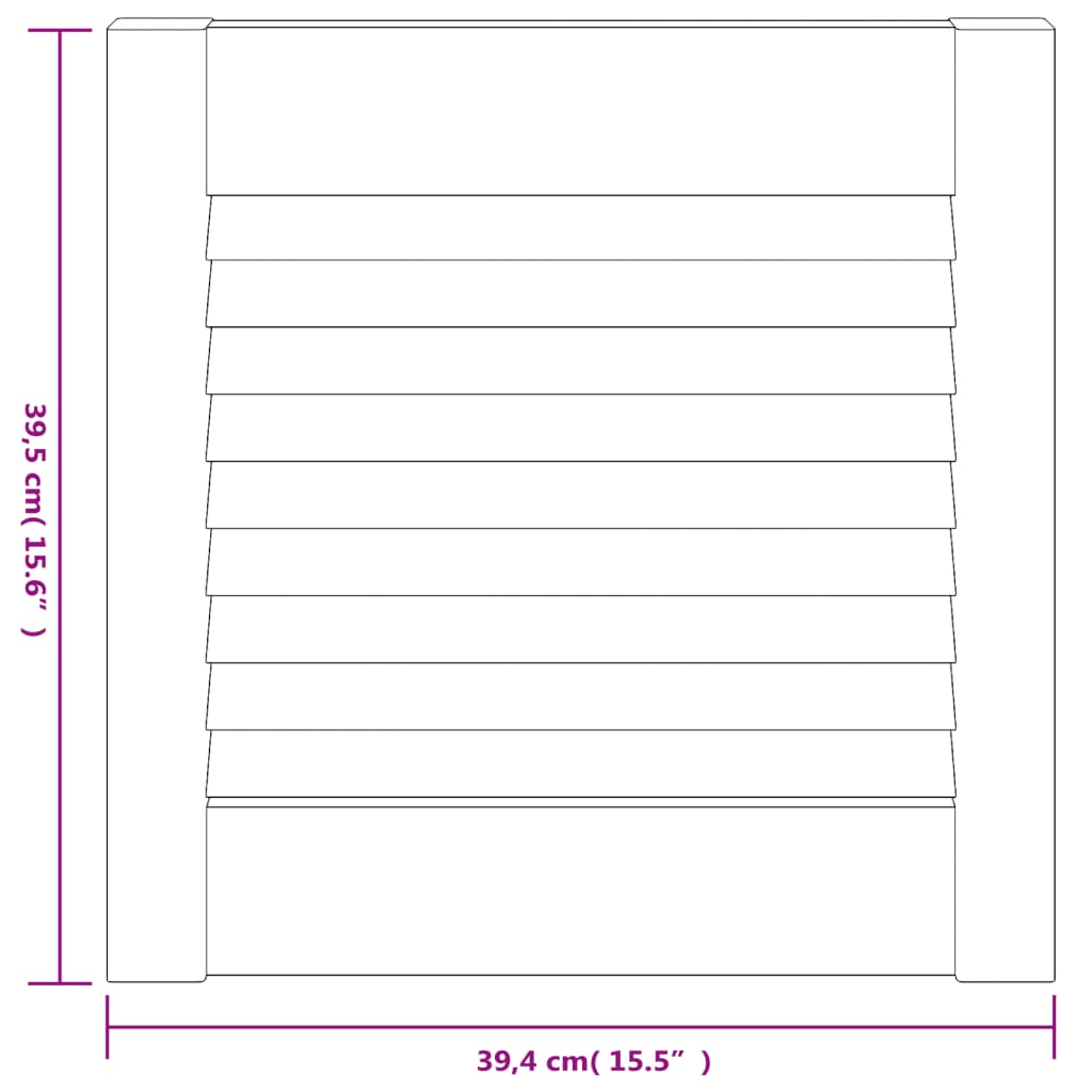 Vrata za ormarić rešetkasta 4 kom bijela 39,5x39,4 cm borovina