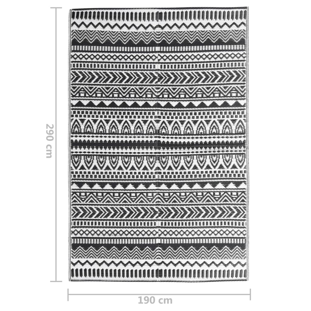 Vanjski tepih ARAKIL crni 190 x 290 cm PP