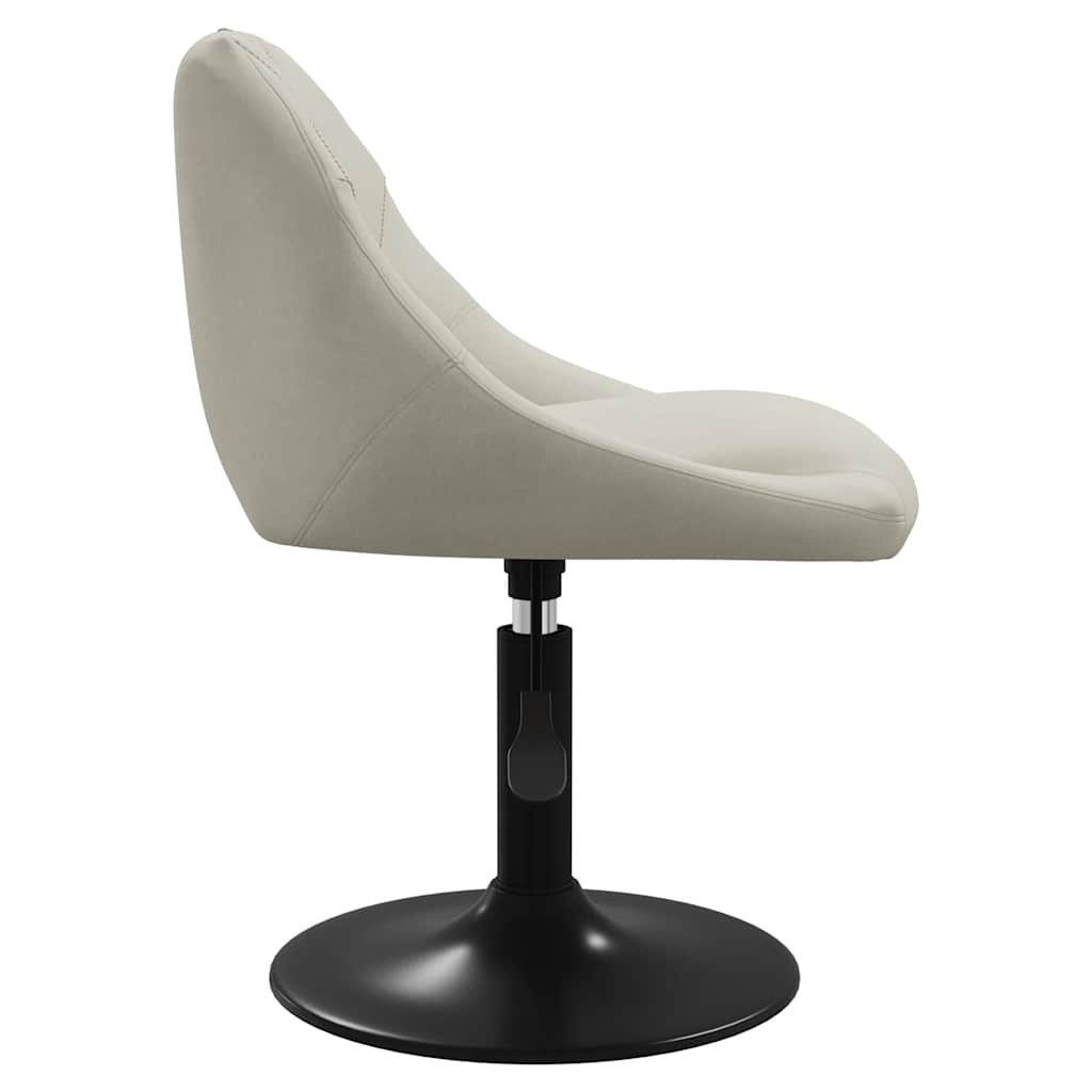 Okretne blagovaonske stolice 6 kom krem baršunaste