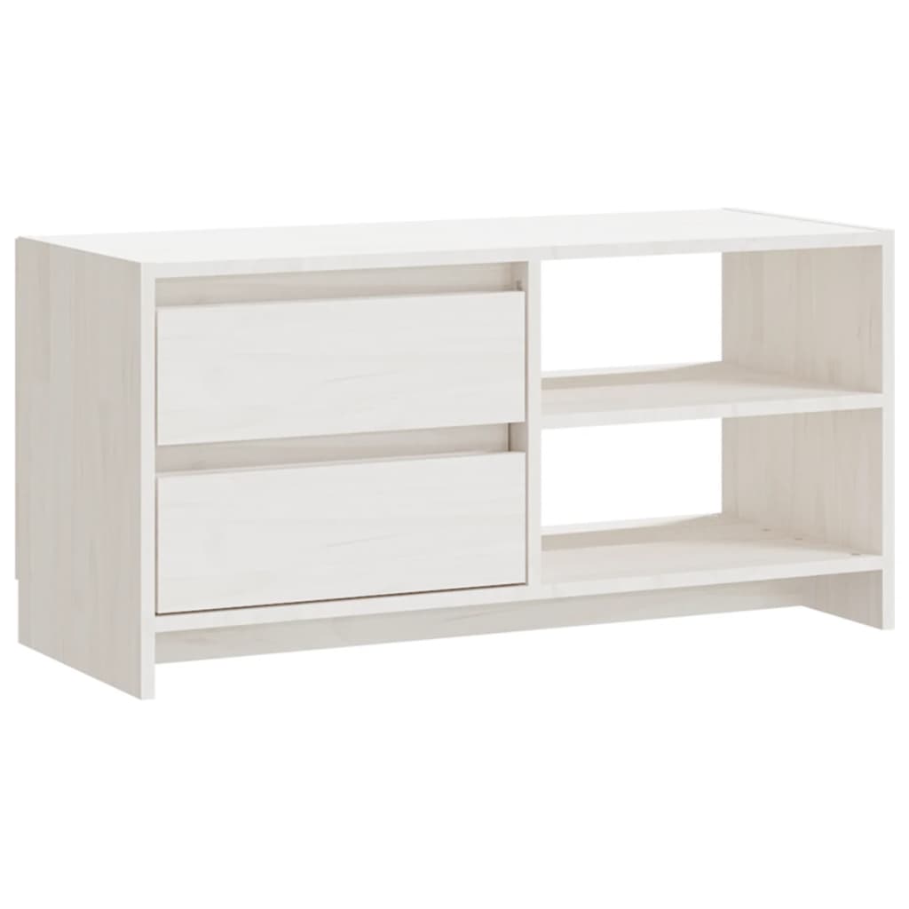 TV ormarić bijeli 80 x 31 x 39 cm od masivne borovine