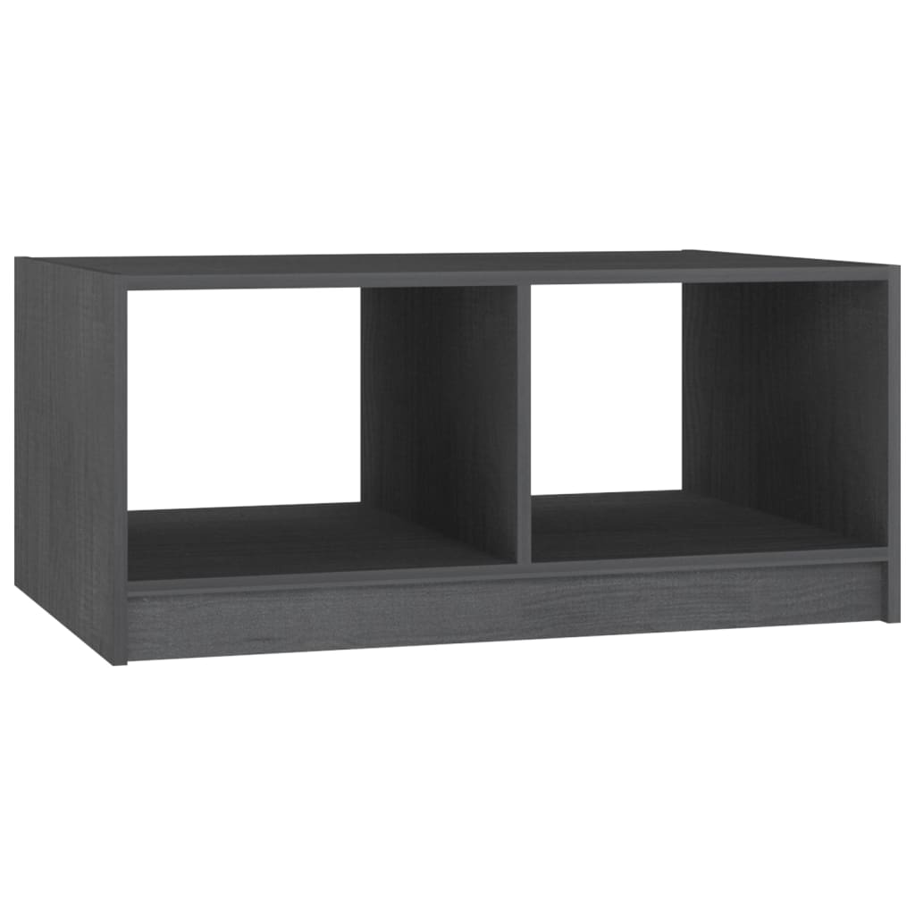 Stolić za kavu sivi 75 x 50 x 33,5 cm od masivne borovine