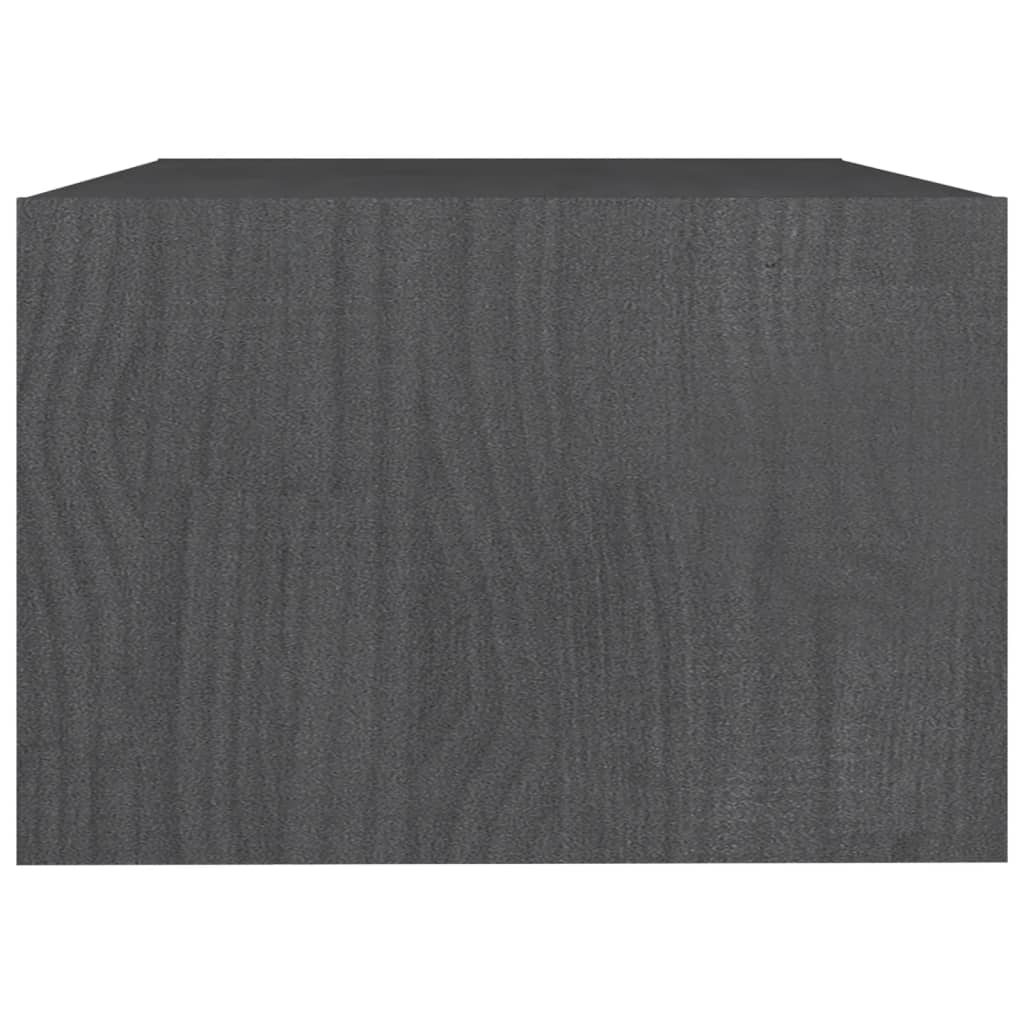 Stolić za kavu sivi 75 x 50 x 33,5 cm od masivne borovine