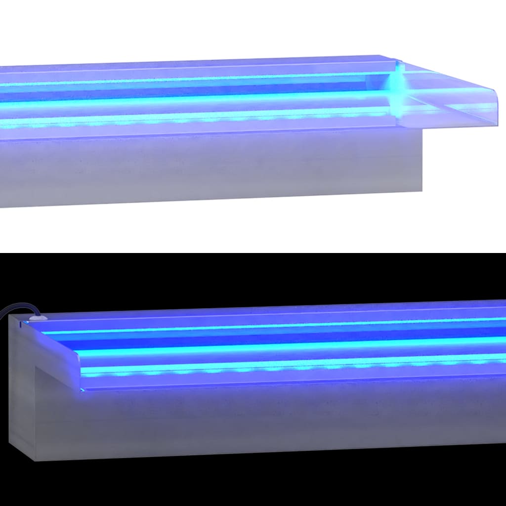Prelijevajući vodopad RGB LED od nehrđajućeg čelika 45 cm