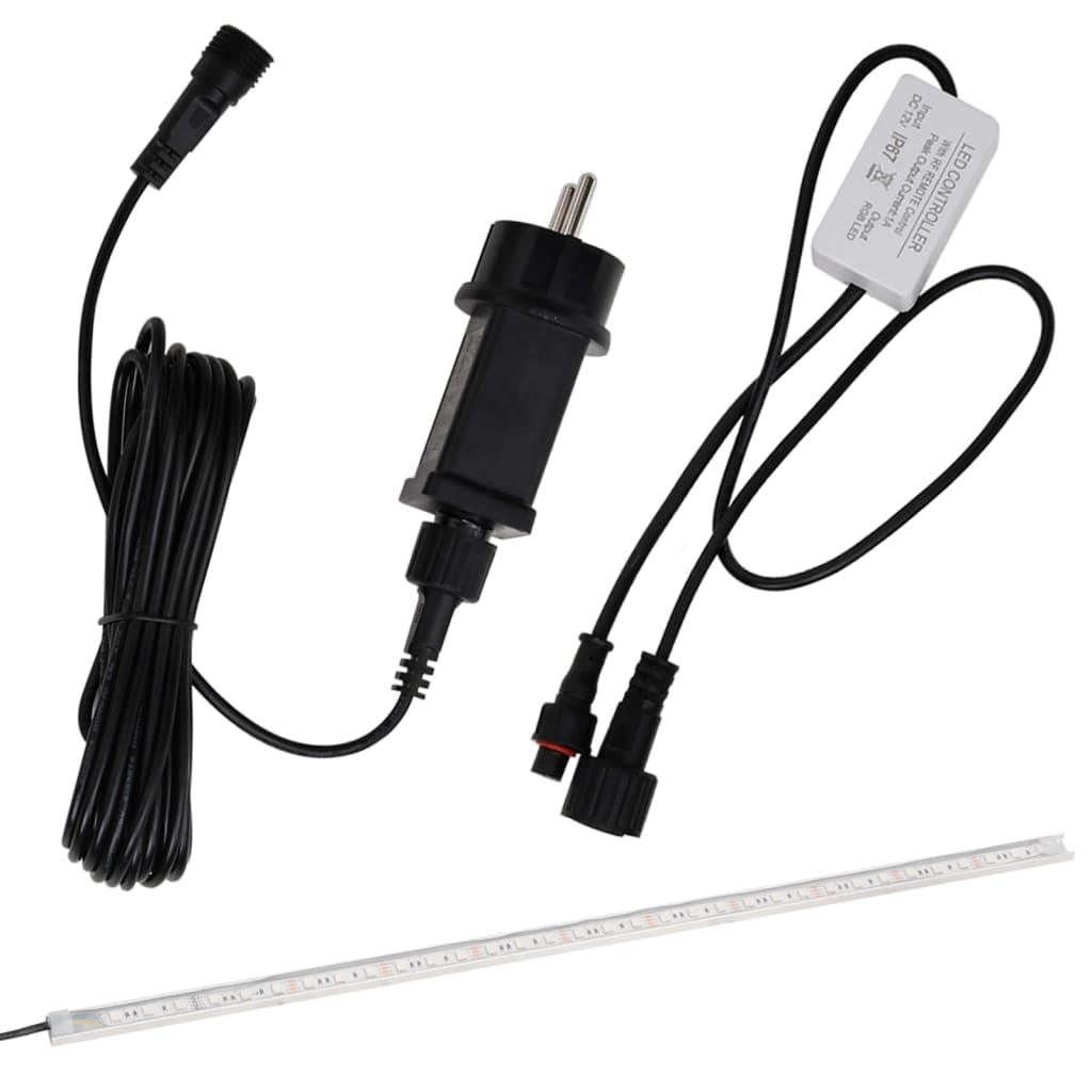 Prelijevajući vodopad RGB LED od nehrđajućeg čelika 45 cm
