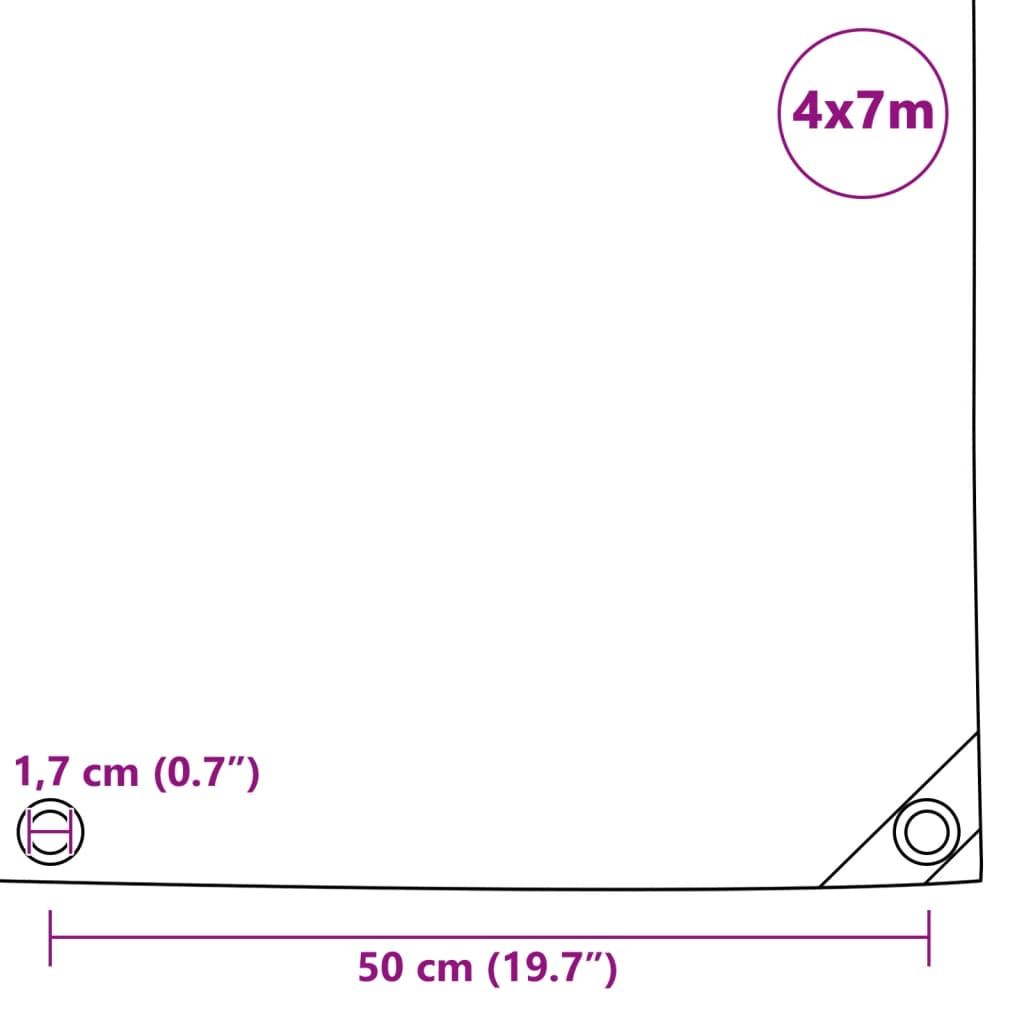 Cerada 650 g/m² 4 x 7 m crna