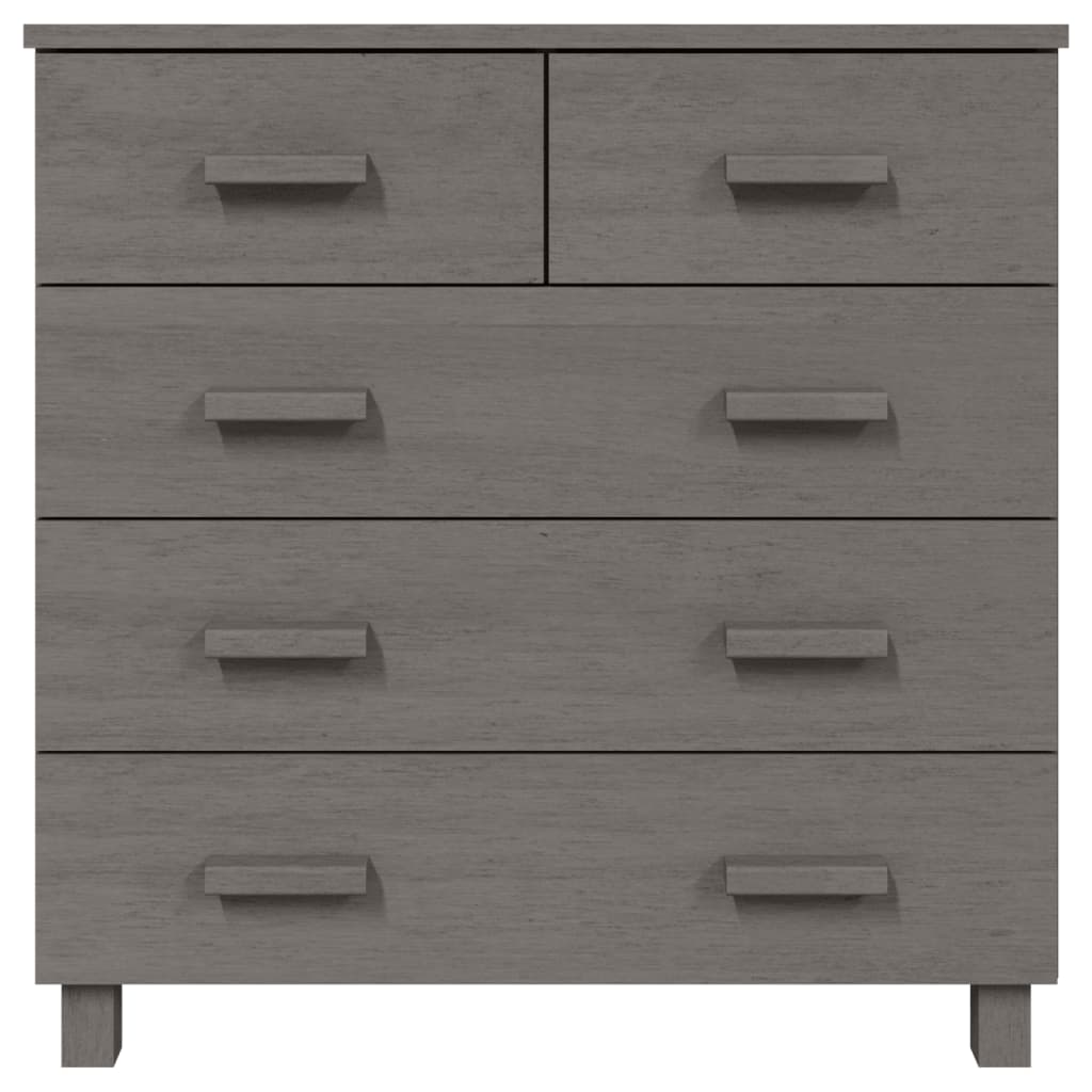 Komoda svjetlosiva 79 x 40 x 80 cm od masivne borovine