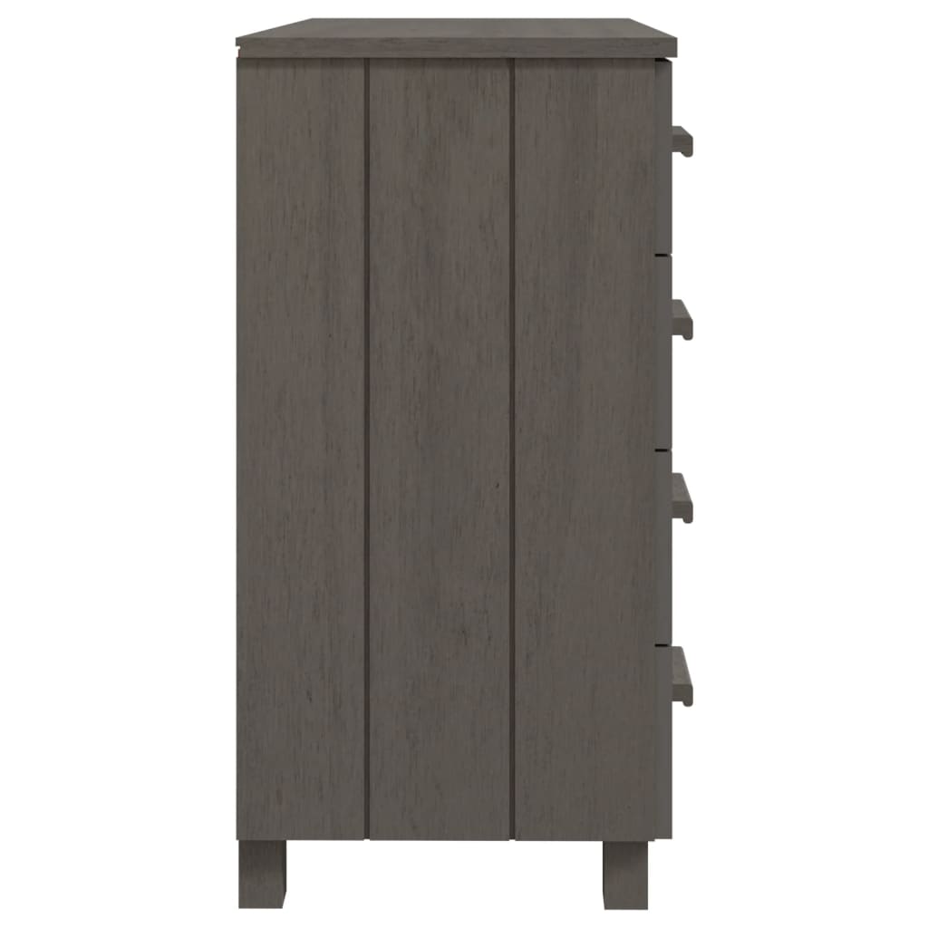 Komoda svjetlosiva 79 x 40 x 80 cm od masivne borovine