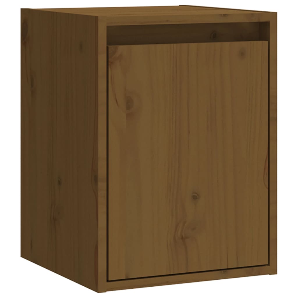 Zidni ormarići 2 kom boja meda 30x30x40 cm od masivne borovine