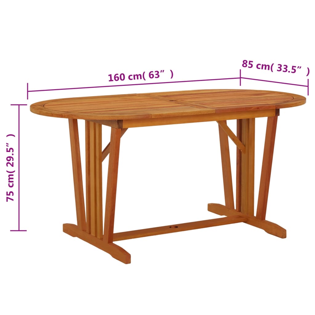 Vrtni stol 160 x 85 x 75 cm od masivnog drva eukaliptusa