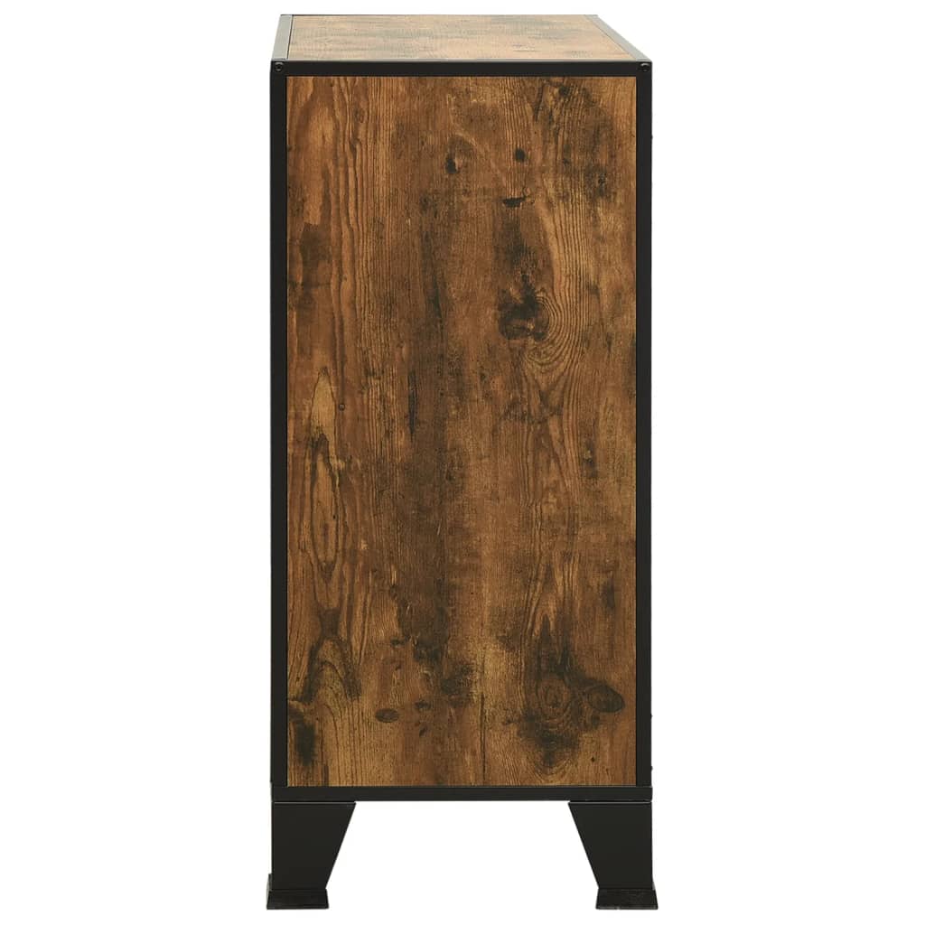 Ormarići za pohranu 2 kom rustično smeđi 72x36x82 cm metal/MDF