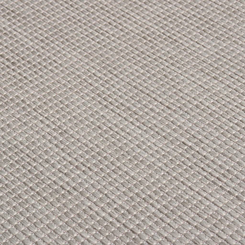 Vanjski tepih ravnog tkanja 200 x 280 cm svijetlo sivi