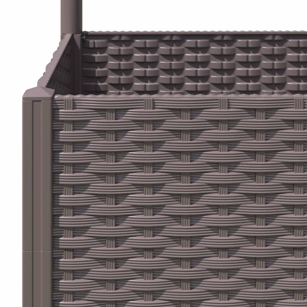 Vrtna sadilica s rešetkom smeđa 120 x 120 x 136 cm PP