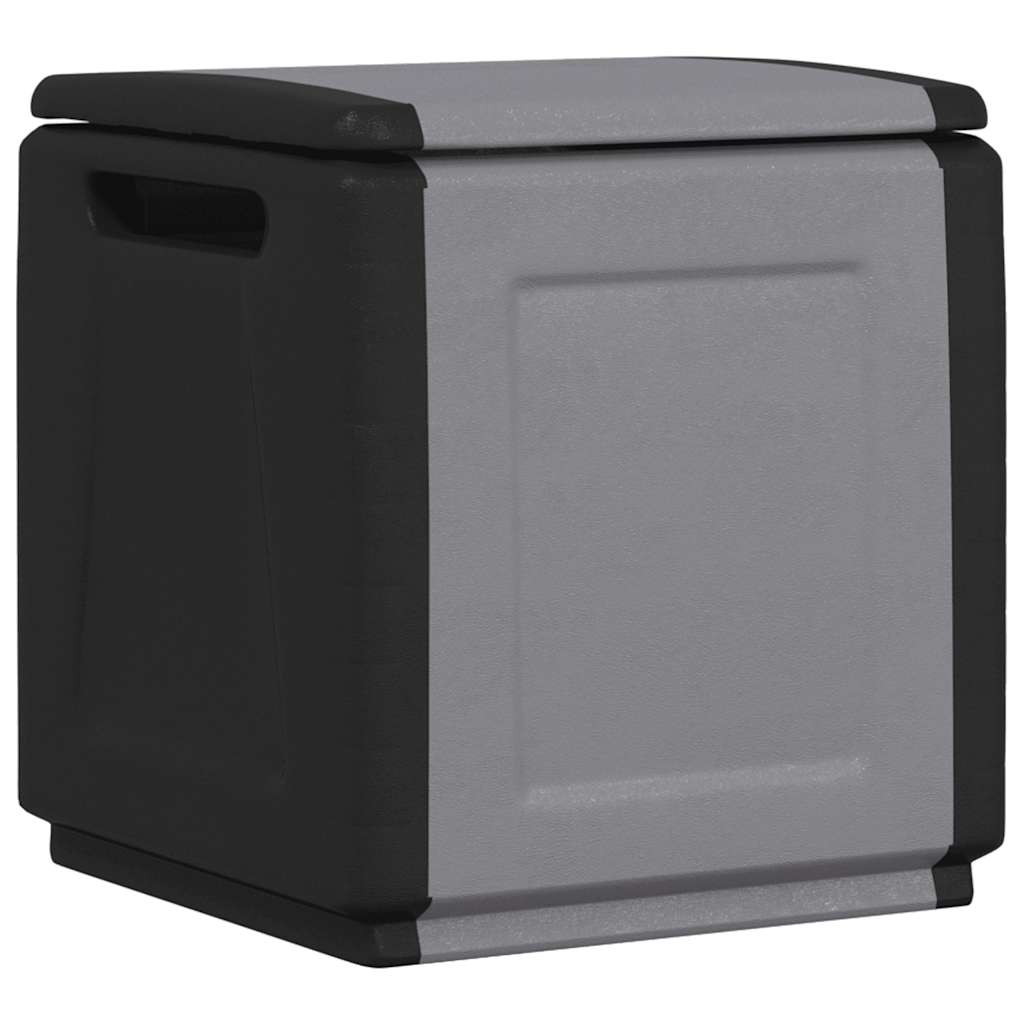 Vrtna kutija za pohranu 54 x 53 x 57 cm 130 L tamnosiva i crna