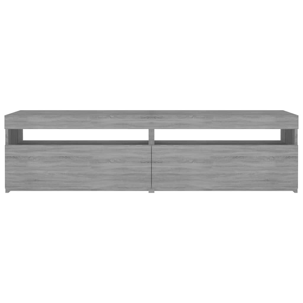 TV ormarić s LED svjetlima 2 kom siva boja hrasta 75x35x40 cm