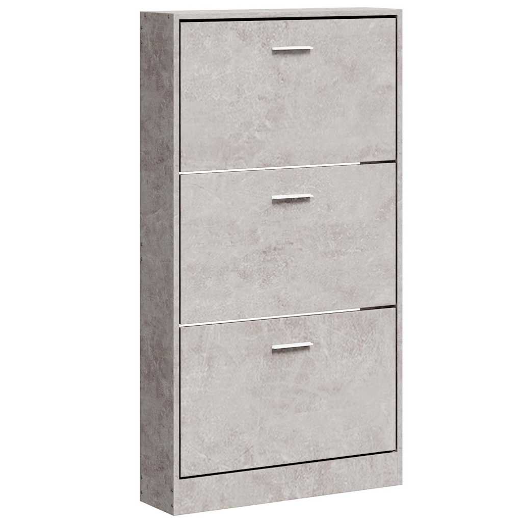 Ormarić za cipele boja betona 59x17x108 cm konstruirano drvo