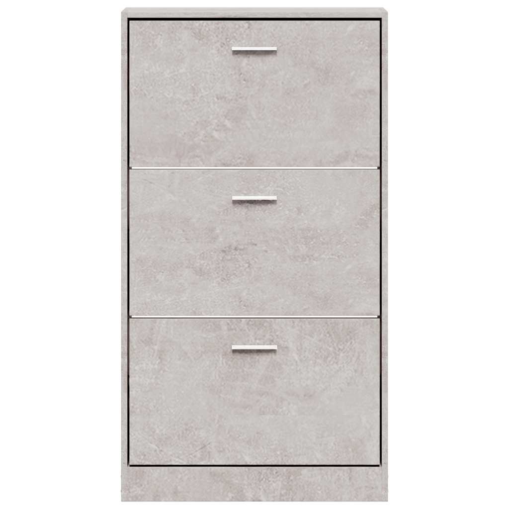 Ormarić za cipele boja betona 59x17x108 cm konstruirano drvo