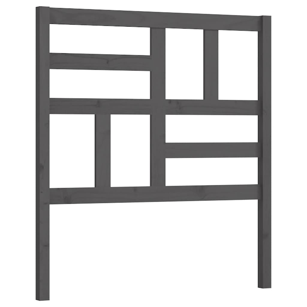 Uzglavlje za krevet sivo 81 x 4 x 104 cm od masivne borovine