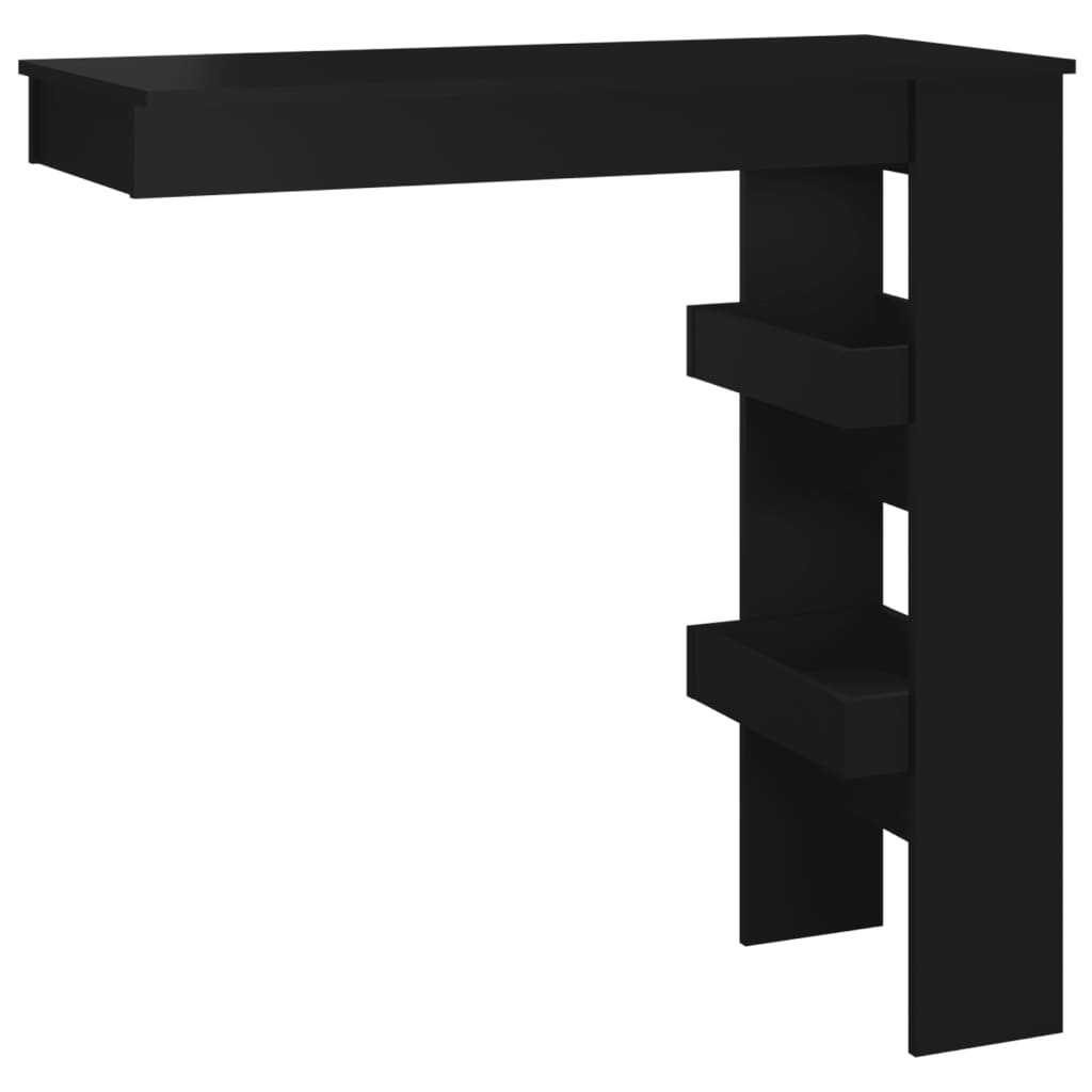 Zidni barski stol crni 102 x 45 x 103,5 cm konstruirano drvo