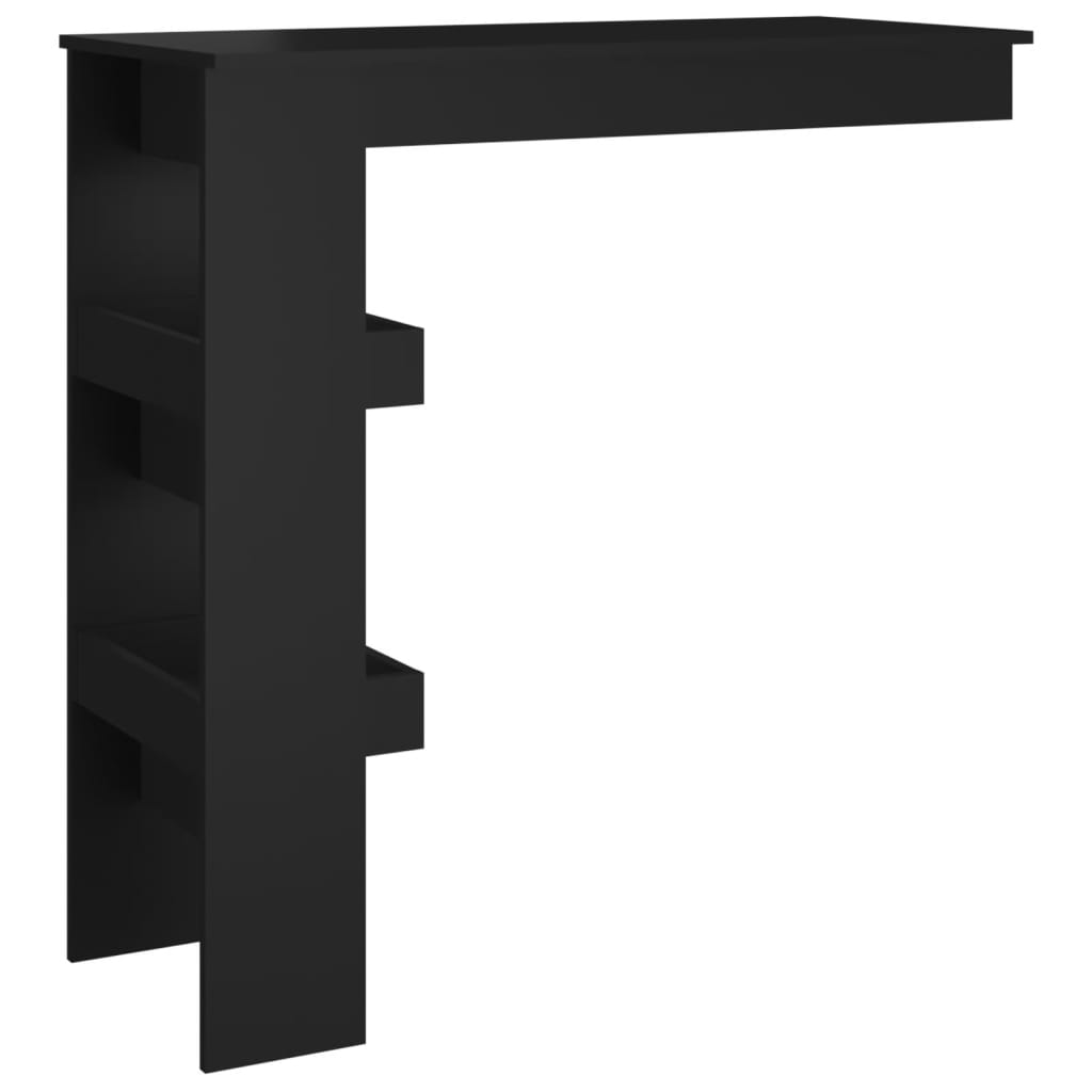 Zidni barski stol crni 102 x 45 x 103,5 cm konstruirano drvo