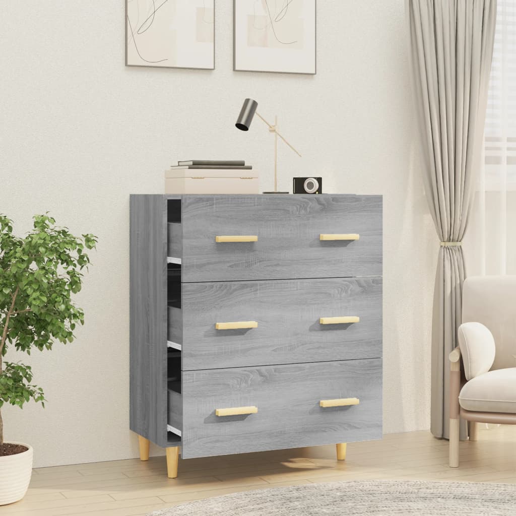 Komoda boja siva sonome 70x34x90 cm od konstruiranog drva