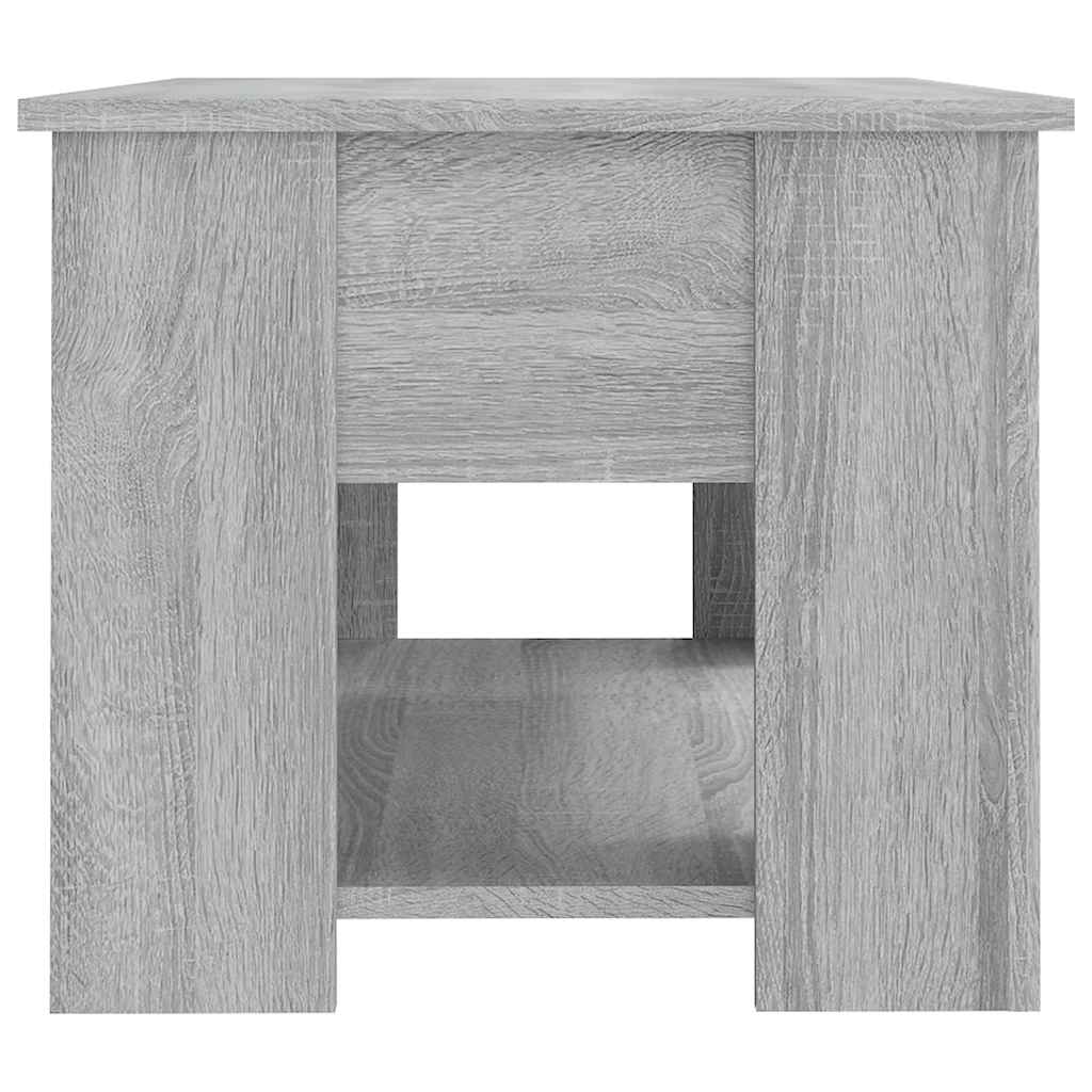 Stolić za kavu siva boja hrasta 79x49x41 cm konstruirano drvo