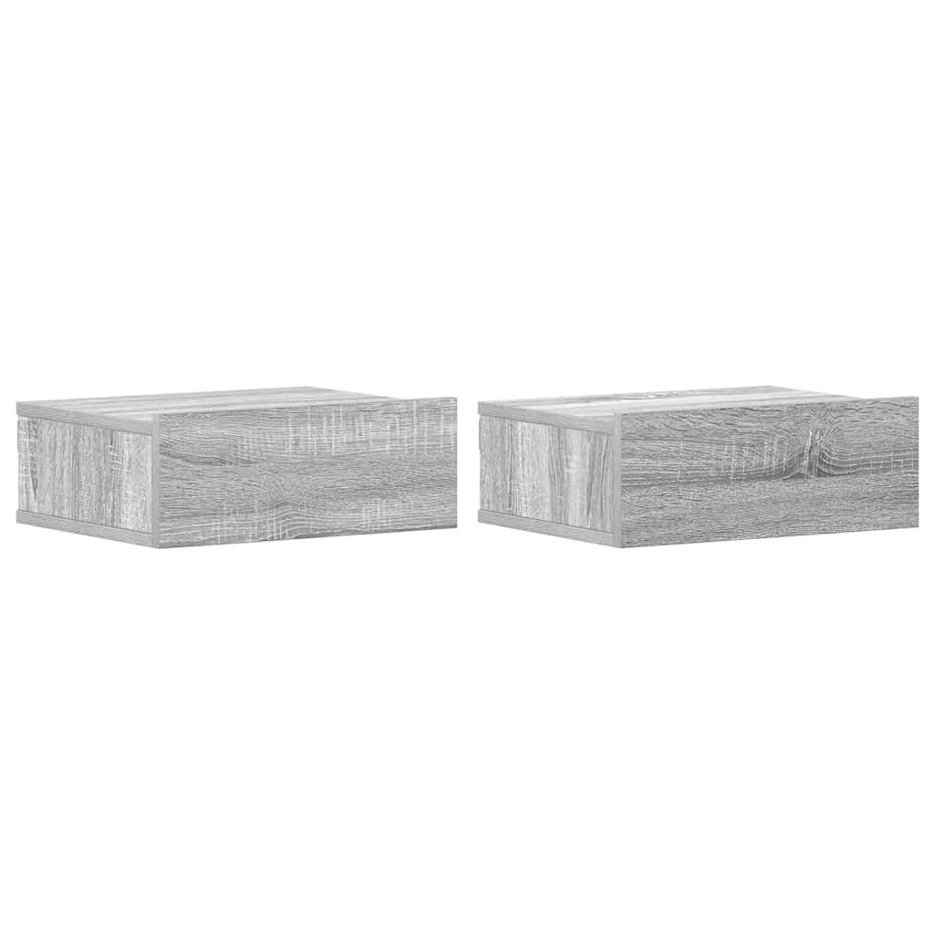 Viseći noćni ormarići 2 kom boja hrasta 40 x 30 x 15 cm drveni