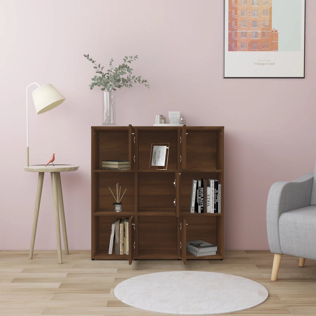 Ormarić za knjige boja hrasta 90 x 30 x 90 cm konstruirano drvo
