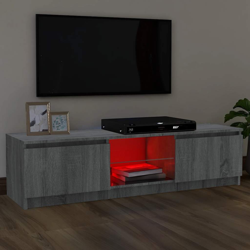 TV ormarić s LED svjetlima boja hrasta sonome 120x30x36 cm