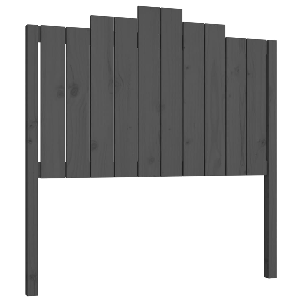 Uzglavlje za krevet sivo 106 x 4 x 110 cm od masivne borovine