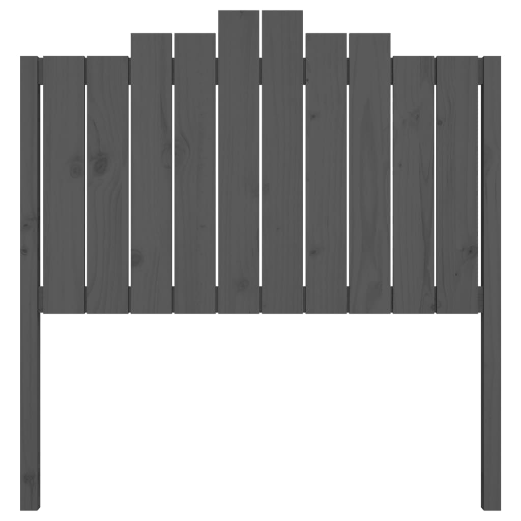 Uzglavlje za krevet sivo 106 x 4 x 110 cm od masivne borovine
