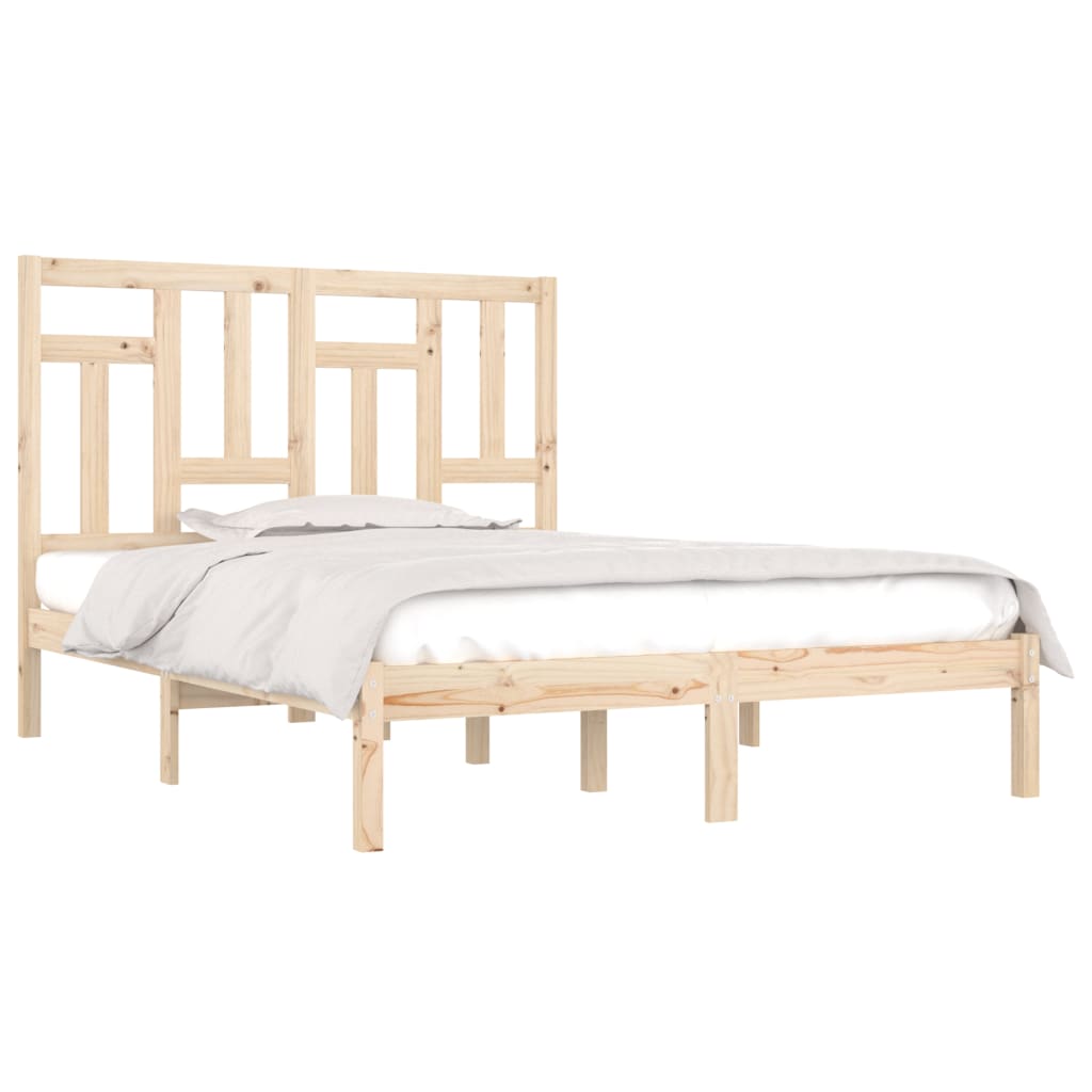 Okvir za krevet od masivnog drva 135 x 190 cm bračni