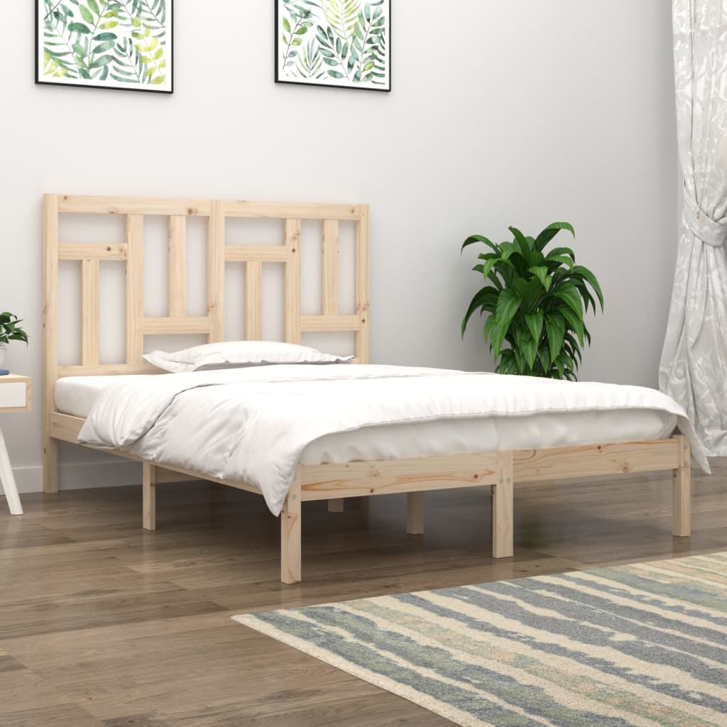 Okvir za krevet od masivnog drva 135 x 190 cm bračni