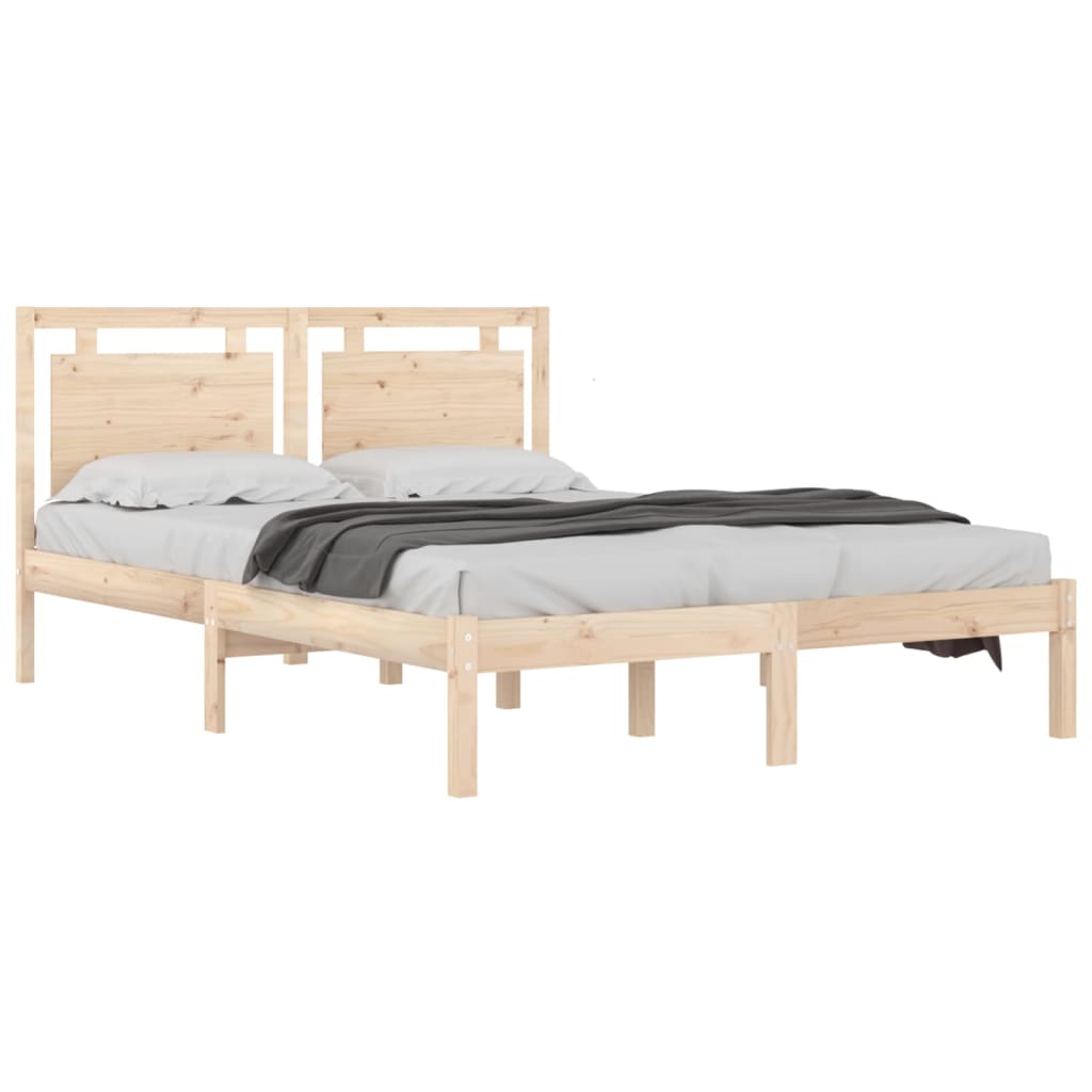 Okvir za krevet od masivnog drva 150 x 200 cm veliki bračni