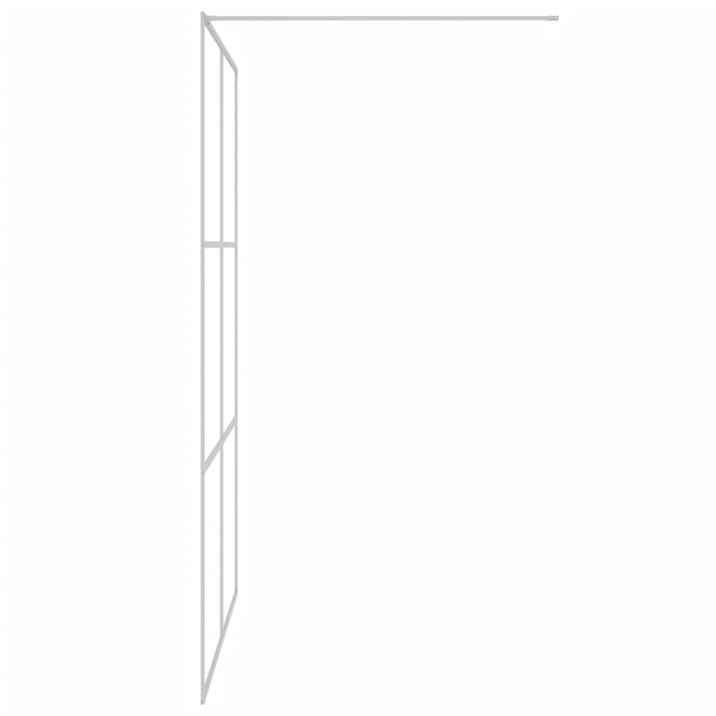 Pregrada za tuš srebrna 140 x 195 cm s prozirnim staklom ESG