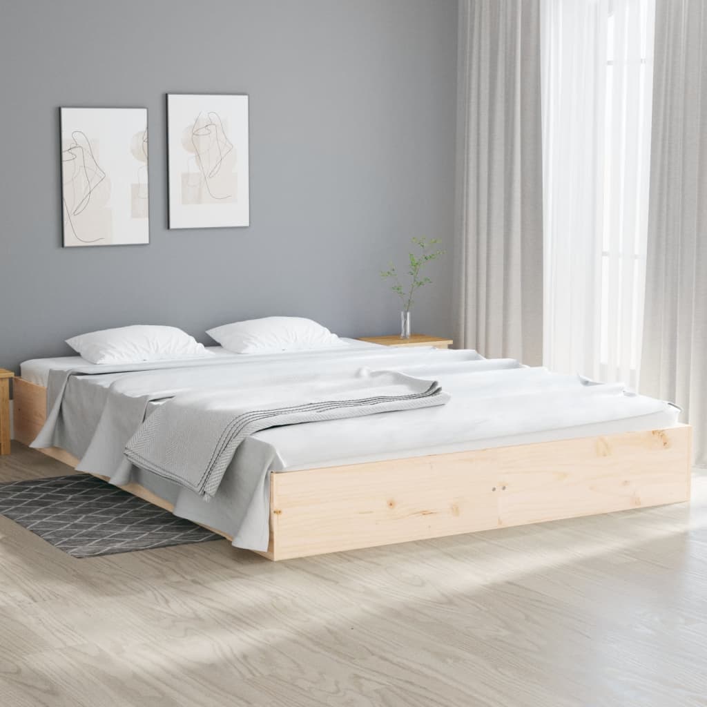 Okvir za krevet od masivnog drva 180 x 200 cm veliki bračni