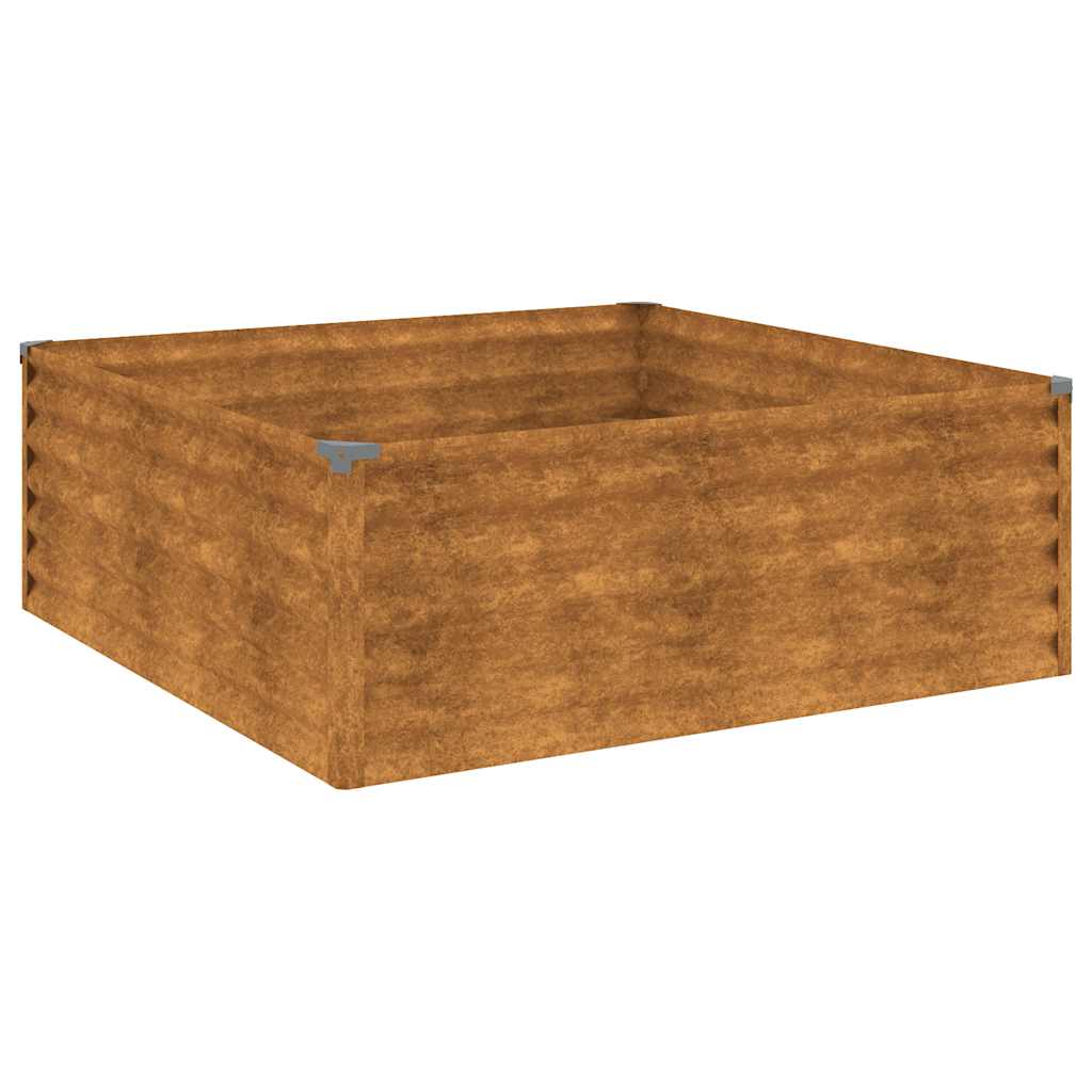 Povišena vrtna gredica 100 x 100 x 36 cm od čelika COR-TEN