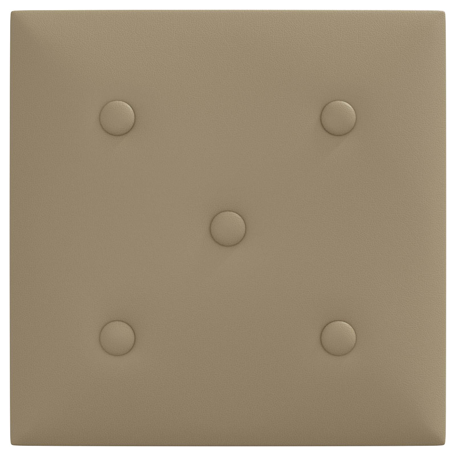 Zidna uzglavlja 12 pcs Boja cappuccina 30 x 30 cm Lažna koža