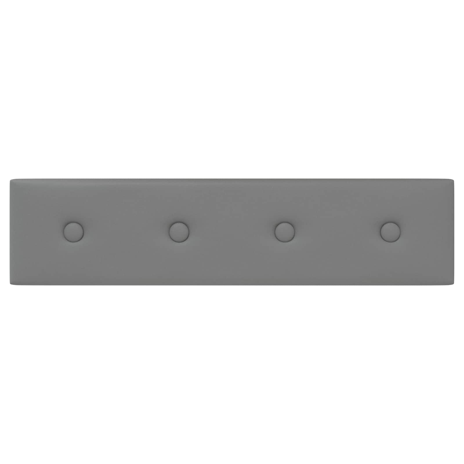Zidna uzglavlja 12 pcs Sivi 60 x 15 cm Lažna koža