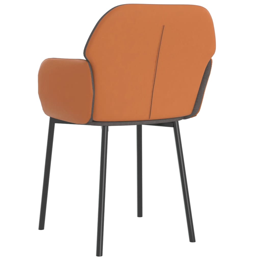 Blagovaonske stolice 2 kom tkanina i umjetna koža tamnosive