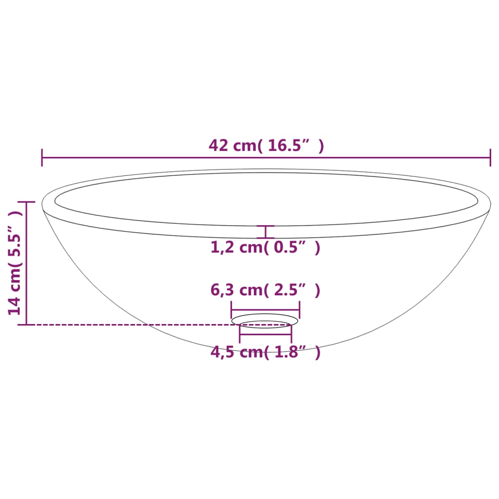 Umivaonik od kaljenog stakla 42 x 14 cm Zelena