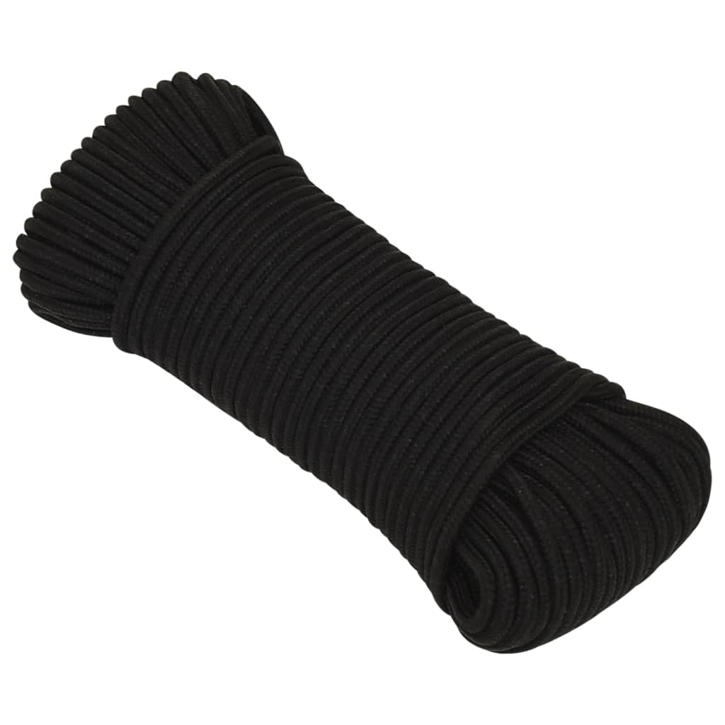 Radno uže crno 4 mm 25 m poliestersko