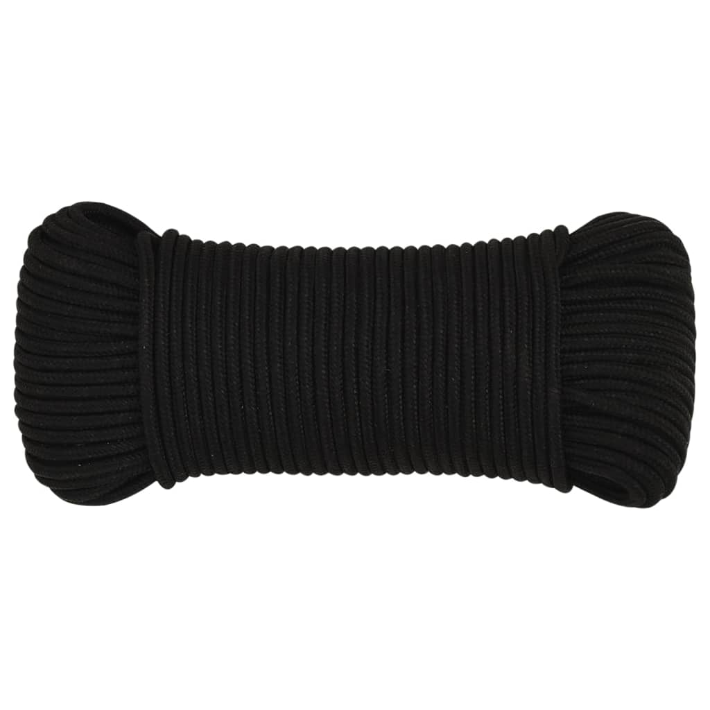 Radno uže crno 4 mm 25 m poliestersko