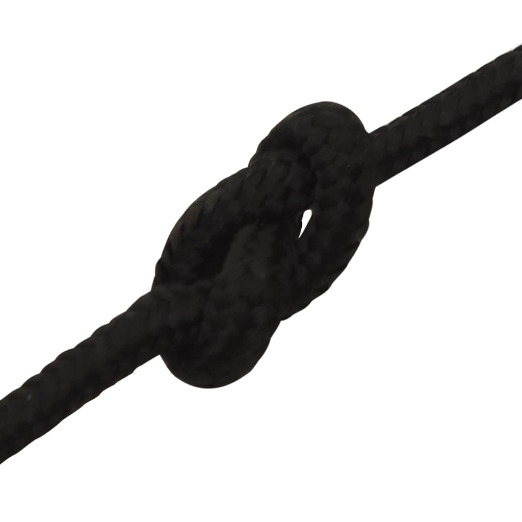 Radno uže crno 4 mm 25 m poliestersko