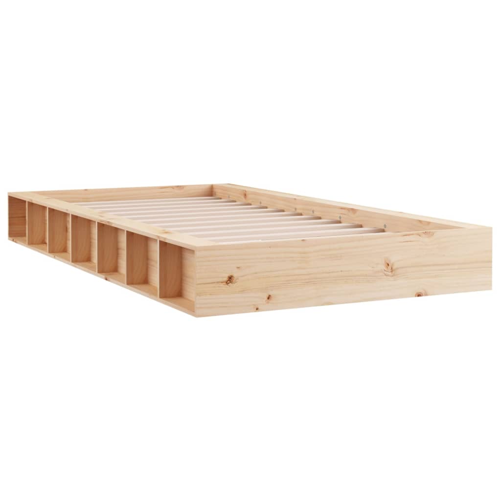 Okvir za krevet 90 x 190 cm jednokrevetni od masivnog drva