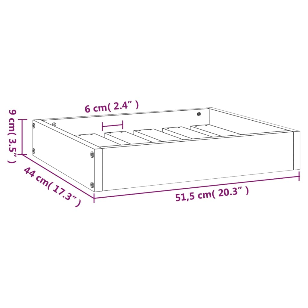 Krevet za pse 51,5 x 44 x 9 cm od masivne borovine