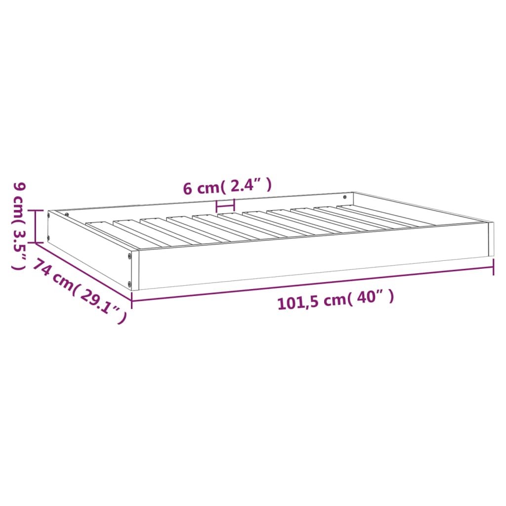 Dnevni ležaj smeđa boja meda 101,5x74x9 cm od masivne borovine