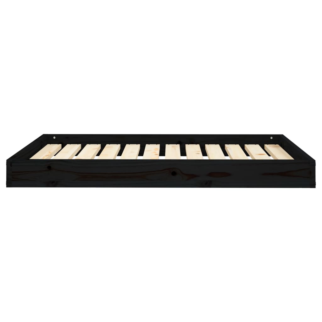 Krevet za pse crna 101,5x74x9 cm od masivne borovine