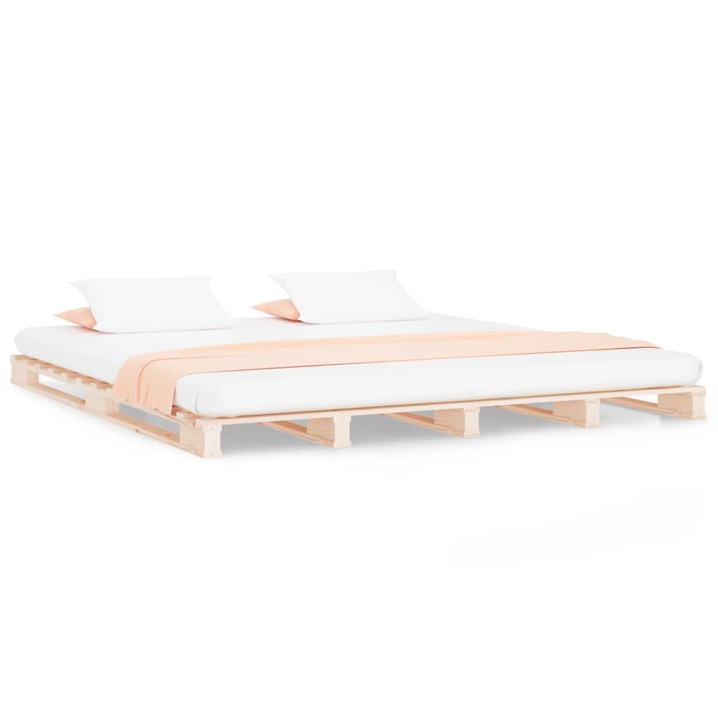 Krevet od paleta 140 x 190 cm od masivne borovine