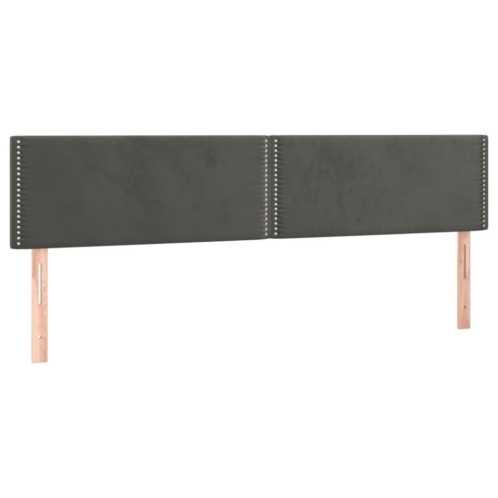 Uzglavlja tamnosiva 180x5x78/88 cm baršunasta